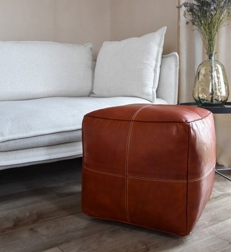 Pouf marocchino bohoo pelle - pouf,