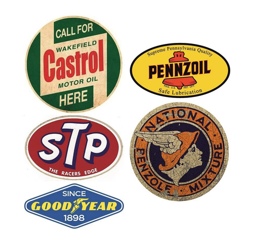 Adesivi vintage stp castrol - 5,