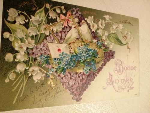 Augurale buon anno violette - augurale,