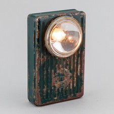 MY DAY Torcia Pila elettrica FUNZIONANTE vintage flashlight fisheye ceca