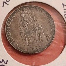 Vaticano 10 Lire 1936 SPL