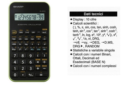 Calcolatrice scientifica sharp - scientifica,
