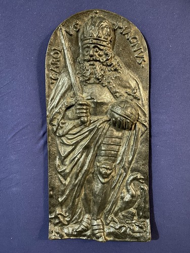 Carlo magno rilievo - rilievo, metallo