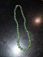 Collana Giada Vintage Chiusura Argento