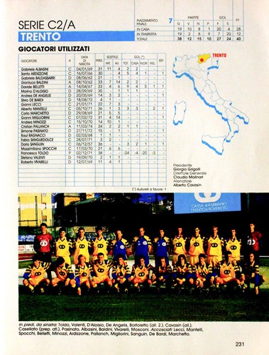 Trento serie 1991 1992 - trento, 1991-1992