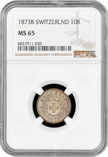 Svizzera rappen 1873 ngc - 10,
