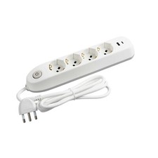 Ciabatta Multipresa 4 Prese Universali + 2 USB A+C Interruttore BTicino 3684DBU