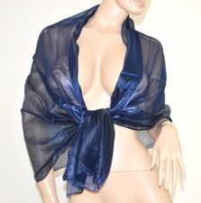 Stola Donna Elegante Blu Notte Foulard Sciarpa Scialle Coprispalle Cerimonia R12