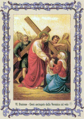 Santino holy card via - holy, crucis