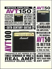Amplificatore Marshall AVT 150 100 serie 50 2001 pubblicitario chitarra amplificatore stampa pubblicitaria