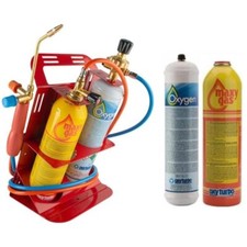 KIT CANNELLO SALDATURA TURBO SET 90 + 1 BOMBOLA OSSIGENO + 1 MAXY GAS - OXYTURBO