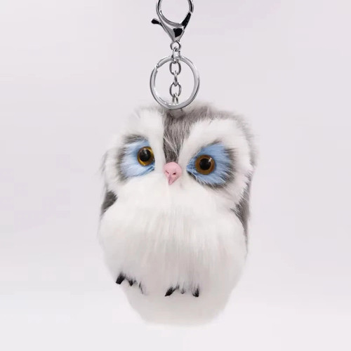 Cute owl plush keychain big - cute,