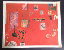 stampa QUADRO Henry MATISSE  LO STUDIO ROSSO   carta telata cm 34x43 arte