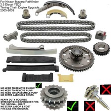 Per Nissan Navara D40 2.5 TD YD25 Diesel Duplex Kit Conversione Catena Distribuzione ->09