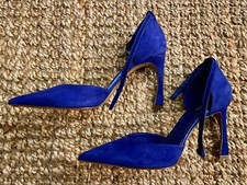 Arezzo cinturino alla caviglia tacco EU 39 blu scamosciato