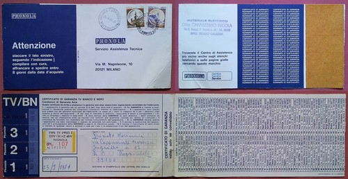 Phonola certificato di - phonola:,