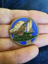 SCI CLUB ALPINI D'ITALIA VECCHIA MEDAGLIA DISTINTIVO ROVINATA (MM.35) #CASS1