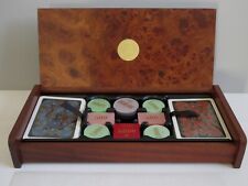 Cofanetto da poker Masenghini Bergamo.  Set 2 mazzi di carte francesi più fiches