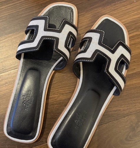 Sandali hermes oran tela - in,