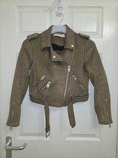 Giacca biker Zara cropped kaki