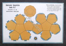 Costruzioni carta da ritagliare - Marca Stella - Dodecaedro regolare - anni '50