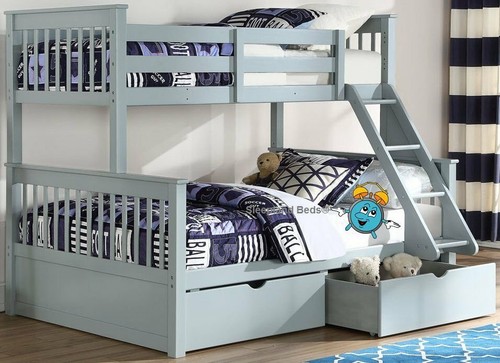 Letto castello triplo grigio - letto,