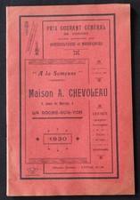 Catalogo LA ROCHE-SUR-YON 1930