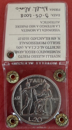 Lire 1927 littore - 1927, periziato