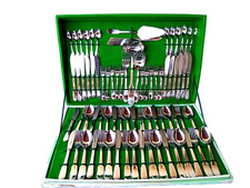 Servito di posate vintage, da 12, acciaio inox 18/10