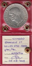 20 Lire 1936 IMPERO Periziato