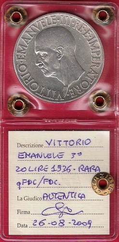 Lire 1936 impero periziato - lire,