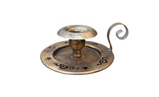 Portacandele con manico oro