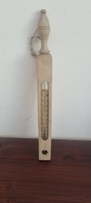 Antico termometro in legno - inizi 900 35 cm Ditta Vigevano Milano