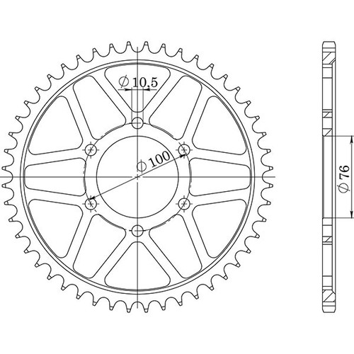 Corona acciaio p532 z44 - p532,