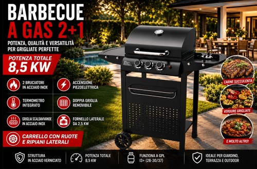 Barbecue gas fuochi 8 - fuochi, 8,5kw