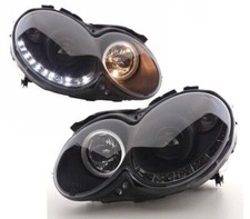 Faro proiettore alogeno per Mercedes Benz CLK 209 anno 02-09 con luce di posizione led + LWR