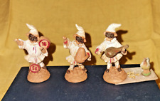 3 PULCINELLA IN CRETA DA 6 CM-LAVORAZIONE ARTIGIANALE