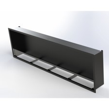 biocamino Chalet b ware Camino al bioetanolo 150x40,5x17,5 cm da incasso Difetto