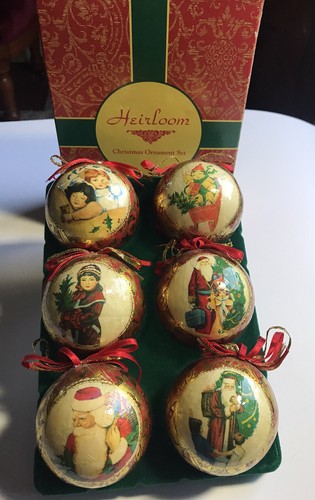 Palline decoupage babbo natale - babbo,