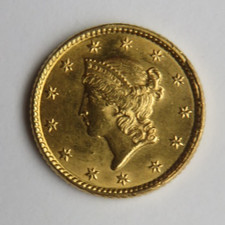 1851 $1 oro Liberty un dollaro