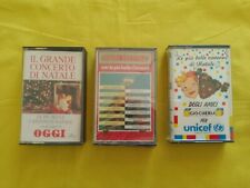 Rare CANZONI NATALE Musicassette CASSETTE MC LOTTO X3 (2 Usate + 1 Sigillata) !
