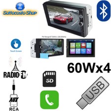 AUTORADIO 2 DIN BLUETOOTH SCHERMO GRANDE 60Wx4 MP3 MP4 AUX SD USB GPS VIVAVOCE