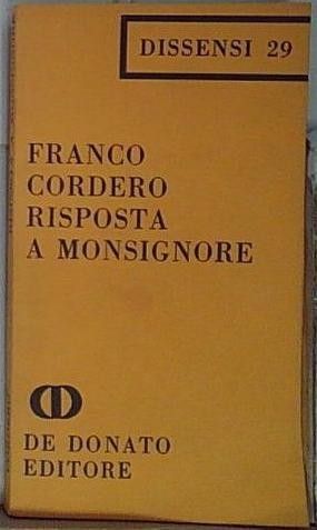 Franco cordero risposta - cordero, a