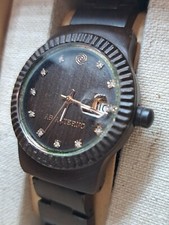 AB Aeterno "Tramonto" 100% Legno Naturale Quarzo Swiss Swarovski Donna Orologio