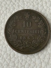 Regno D’Italia - VITTORIO EMANUELE II - 10 CENTESIMI 1863 STRASBURGO
