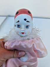 ? Bambola Porcellana Collectible Vintage Pierrot Porcelain Doll - 30 cm -