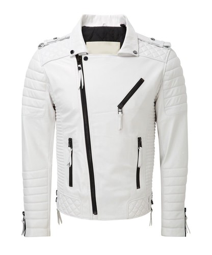 Giacca moto vera pelle - in,