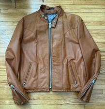 Giacca pelle marrone vintage