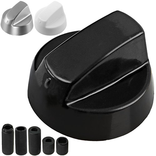 Manopole forno nero argento - forno,