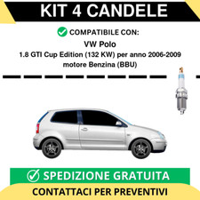 KIT 4 CANDELE per VW Polo 1.8